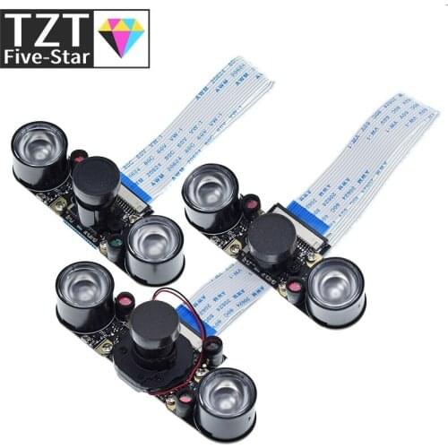 Raspberry Pi 4 Night Vision Fisheye Camera 5MP OV5647 70/95/160 Degree Focal Adjustable Camera for Raspberry Pi 3 Model B Plus