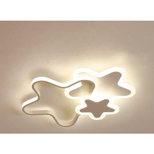 Childrens Room Modern Pentagram Boys Girls Bedroom Hanging Lamps White Pink Nursery Kids Home Lighting