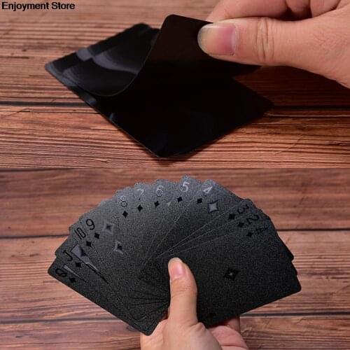 Standard Playing Cards Plastic Cards Waterproof Black Playing Cards Collection Black Diamond Poker Cards