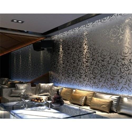 Beibehang behang Gold Foil Wallpapers 3d Gold Silver Eucalyptus Leaf KTV Ceiling Living Room Bedroom TV Background 3d wallpaper