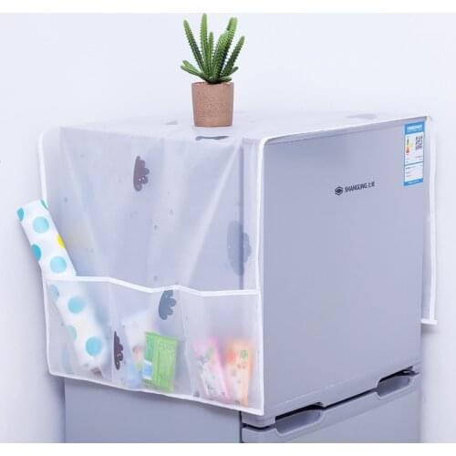 1pcs Waterproof and dustproof refrigerator cover European pattern with pocket storage bag washing machine hanging bag dust cover