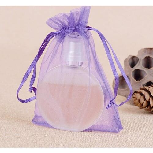 10 Pack Beautiful Dark Purple Organza Gift And Favour Bags 7cm X 9cm Closed Type Drawstring Christmas Parties Decoration