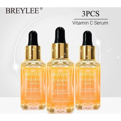 3PCS BREYLEE Vitamin C Serum Whitening Brighten Skin Skin Care Fade Dark Spots Freckle Anti-aging Face Cream Anti Melanin