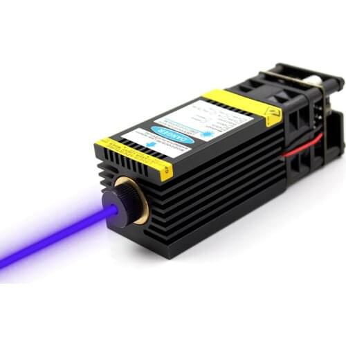 450nm 3000mw CNC Cutting Laser Head 3P Adjustable Focus Optical Maser Laser Beam with PWM and Fan for Laser Engraving Machine