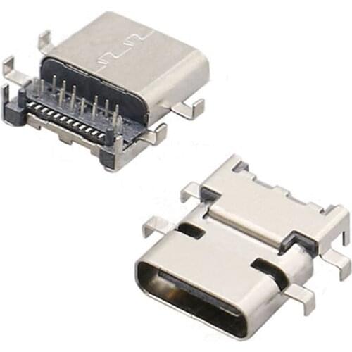 5-20pcs Type C 24 Pin Socket Connector Port USB 3.1 Type-C Female Power Data Jack Dock For PCB Design DIY High Current Charging