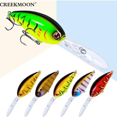 6pcs/set 115mm/17.5g Crankbait Crank Fishing Lure Artificial Hard Baits Jerkbait Wobbler 2 Hooks Bait Topwater Minnow Fish Lures