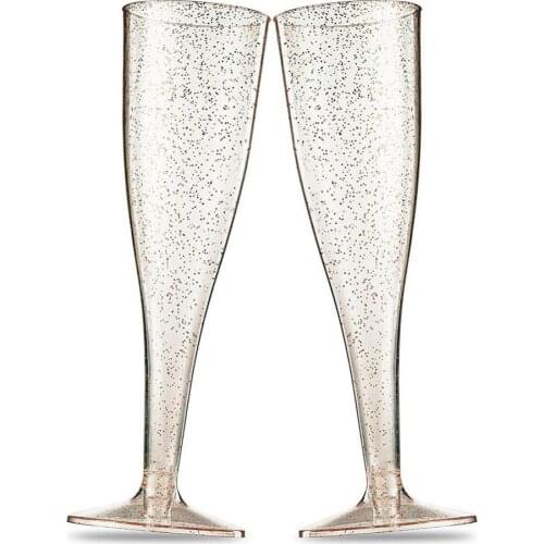 80% Hot Sale 5Pcs Plastic Disposable Wine Goblet Outdoor Party Beer Juice Drink Champagne Cup