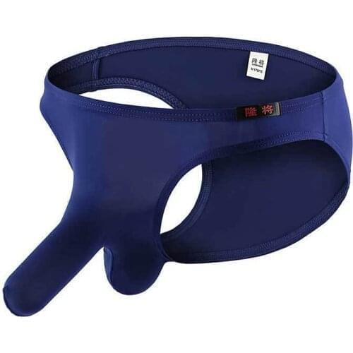 Antibacterial healthy mens underwear sexy ice silk youth Thongs fun panties male underwear