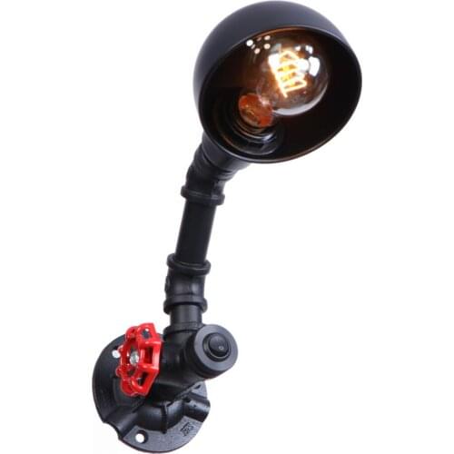 Antique Iron Industrial Edison Lights Wall Sconce Vintage Loft Decor Wall Light Water Pipe LED Wall Lamp Home Lighting Wandlamp