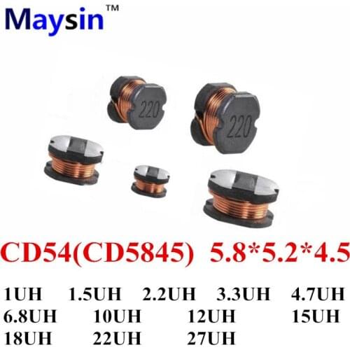 CD5845 5.8*5.2*4.5 CD54 1UH 1.5UH 2.2UH 3.3UH 4.7UH 6.8UH 10UH 12UH 15UH 18UH 22UH 27UH 20