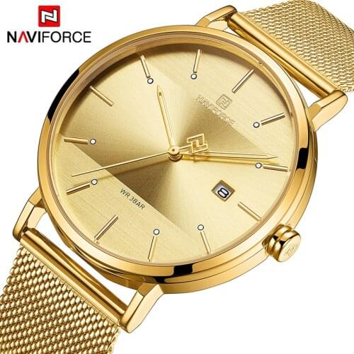 NAVIFORCE Luxury Lover Watches Lady Top Brand Waterproof Wristwatch Men Stainless Steel Fashion Quartz Clock Couple Watch Male