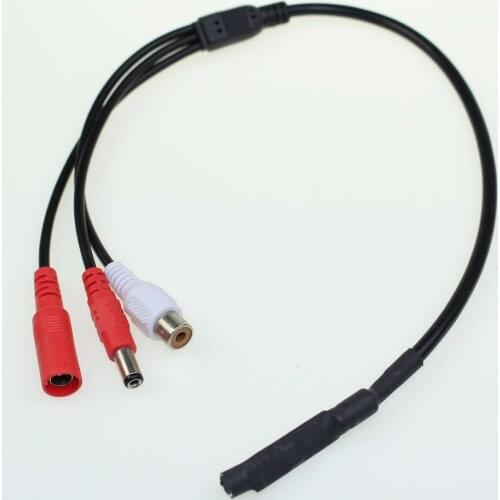 Sensitive Audio Mic Microphone DC Power Cord Cable For CCTV Security Monitor DVR Camera 10pcs
