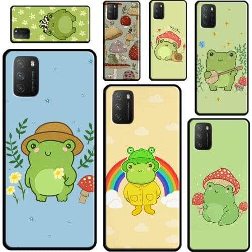 Cottagecore Frog Mushroom Aesthetic For Xiaomi Mi Note 10 Lite Mi 11 Ultra 9T 10T Pro A3 Phone Case For POCO F3 F2 M3 X3 Pro