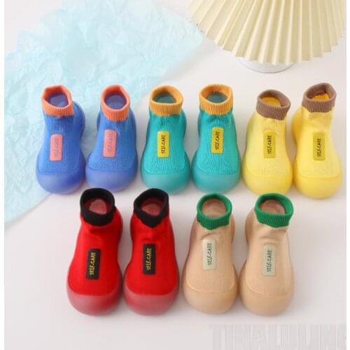 Childrens Socks Shoes Baotou Newborn First Step Shoe Baby Cotton Letter Toddler Soft SocksToddler Casual Outdoors Crib Shoes