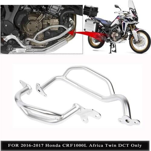 For Honda CRF1000L DCT Crash Bar Highway Engine Guard Lower Bumper Protector Stainless Steel CRF 1000L Africa Twin 2016 2017