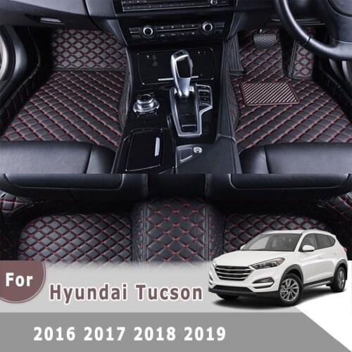 For Hyundai Tucson 2018 2017 2016 Right Hand Drive RHD Car Floor Mats Auto Accessories Leather Rugs Carpet Car Styling