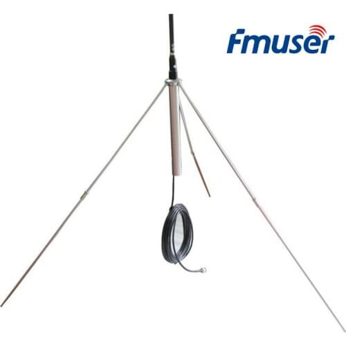 FMUSER 1/4 Wave GP100 Antenna Professional FM Antenna With 8M BNC-SL16 Cable For 5W 7W 15W 30W 50W 100W FM Radio Transmitter