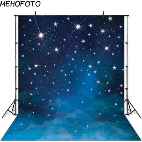 Night Sky Backdrops for Photography Studio Little Star Cloud Newborns Photo Shoot Backgrounds Baby Photographic Props