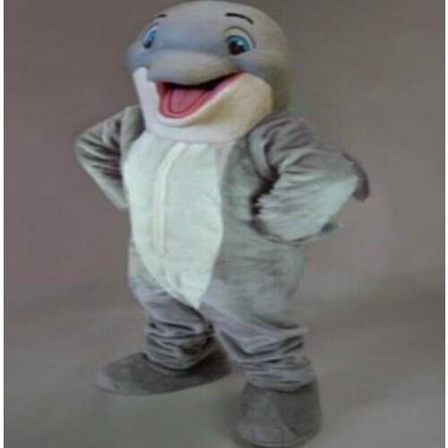 Happy Dolphin Mascot Costume Cosplay Furry Suits Party Game Cartoon Dress Outfits Carnival Halloween Xmas Easter Ad Clothes
