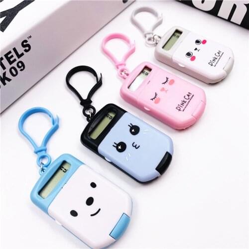 Kawaii Mini Calculator Pocket Size 8 Digits Display Cartoon Cute Creative Keychain Calculator Stationery Calculating Tool