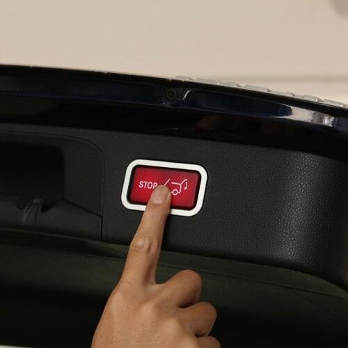 Aluminium Alloy Car Electric Tail Door Button Trim for Mercedes Benz C Class GLK CLA CLS ML CLE GL C180l C200l C260 Accessories