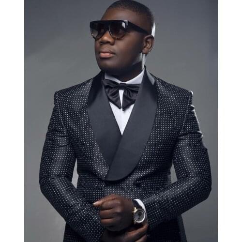 Handsome Groomsmen Shawl Lapel Groom Tuxedos Mens Wedding Dress Man Jacket Blazer Prom Dinner (Jacket+Pants+Tie) A07