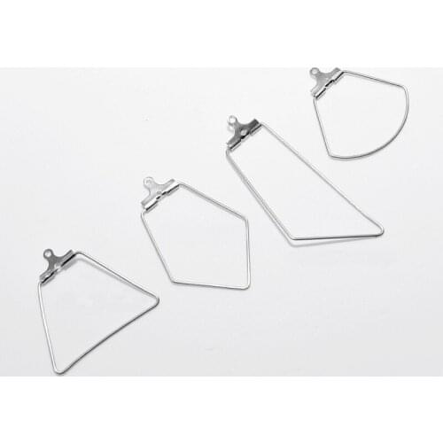 Mibrow 20pcs/lot Stainless Steel Ear Wire Earring Hooks for DIY Hoop Dangle Earrings Connectors Jewelry Making Accessories