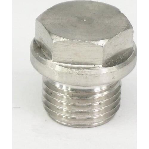 M30x1.5mm Male SS304 Stainless Steel Countersunk End Plug With Flange Hex Head Socket Pipe Fitting