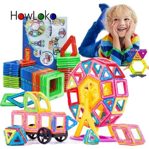 Big Size Magnetic Designer for children magnet Building Blocks Accessories Educational constructor Toys For Children