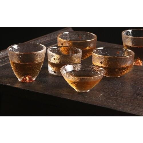 Hammer eye grain glass sample tea cup Japanese insulation noggin master individual single cups of tea tea kungfu tea set