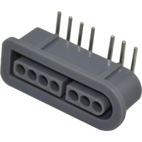 MOQ 200pcs a lot Replacement 90 degree female 7 Pin connector part for SNES controller socket