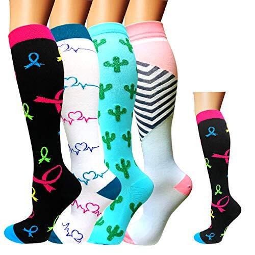 Compression Socks Women Anti Fatigue Varicose Veins Edema Knee High 20-30 MmHg Sports Running Marathon Men Compression Stocking