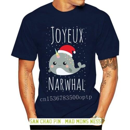 NARWHAL NOVELTY CHRISTMAS FASHION MENS FESTIVE XMAS T-SHIRT New T Shirts Funny Tops Tee New Unisex Funny Tops