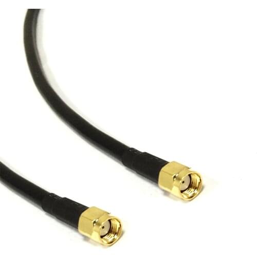 Reverse RP SMA male plug to RP SMA male with socket pigtail cable RG58 50cm 20inch /100cm for wireless router wholesale NEW