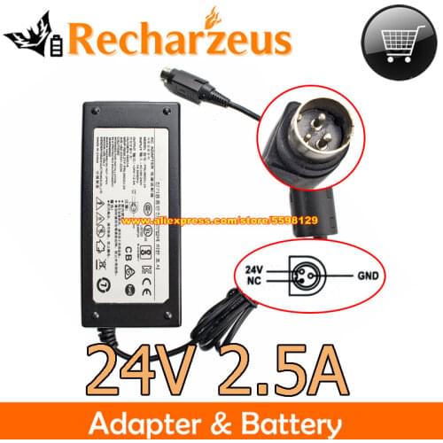 Genuine FDL PRL0602U-24 AC Adapter 24V 2.5A Round With 3 Pin For Label Printer Charger FDL1207A HU10874-16001A MSIP-REM-ZYF