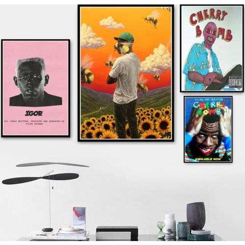 Poster Prints Tyler The Creator Flower Boy IGOR Rap Music Album Star Art Canvas Painting Wall Pictures for Bedroom Home Decor