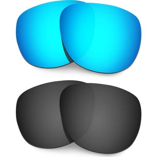 HKUCO Polarized Replacement Lenses For Crossrange R Sunglasses Blue/Black 2 Pairs