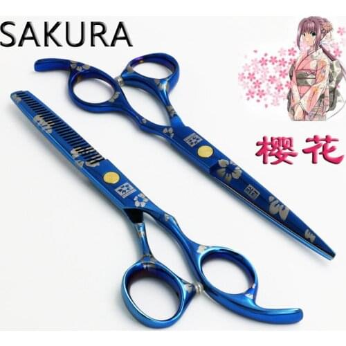 5.5Inch 6Inch Sakura Professional Pet Scissors Dog Grooming Cutting+Thinning Shears Kit for Animals Hair Scissors Japan440C