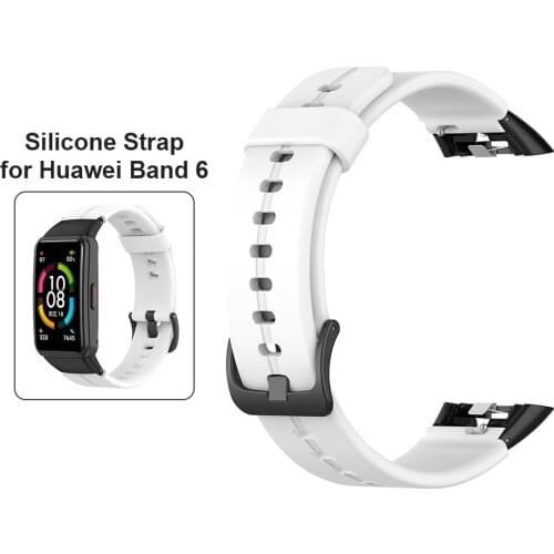 Silicone Watch Band For HUAWEI HONOR Band 6 Waterproof Smart Watch Wristband Replacement Soft Fashion Strap Bracelet Belt