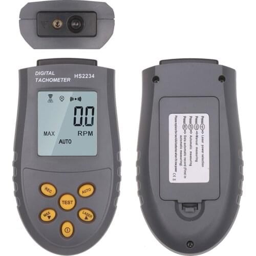 Tachometer High-precision Digital Tachometer with Laser Manual/Automatic Measurement Speedometer LCD Display with Backlight