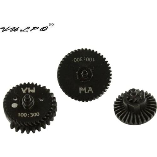 VULPO High Quality New Design 100:300 CNC steel cutting Reinforcement helical super torque Gear Set for Ver.2/3 Airsoft AEG Gear