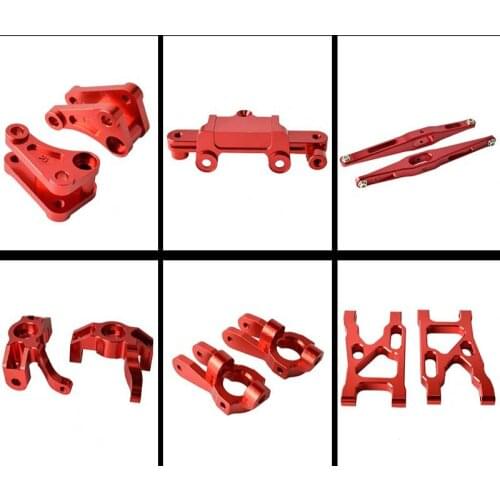 WLtoys K949 Aluminum Alloy Upgrade Accessories Hub Carrier/Front Rear Suspension Arm/Steering Pushrod Kit for RC Cars Parts