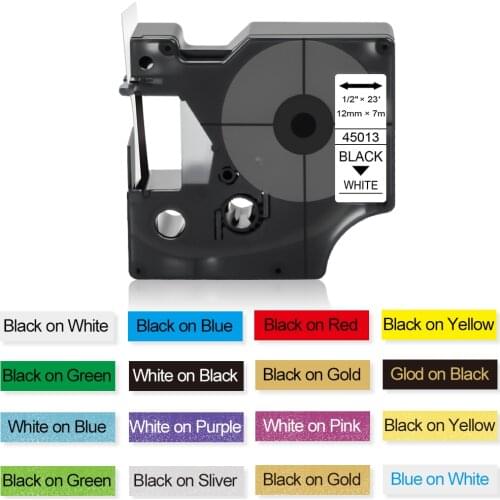 Compatible for Dymo D1 9mm Tapes 40910 40911 40912 40916 40918 40919 Ribbon Cassette for Dymo Label Manager LM 160 280 Printer