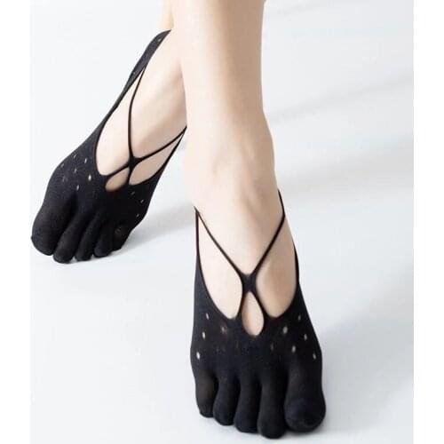 Women Summer Five-finger Socks Female Ultrathin Slippers Sock Funny Toe Invisible Short Socks Silicone Anti-skid Breathable