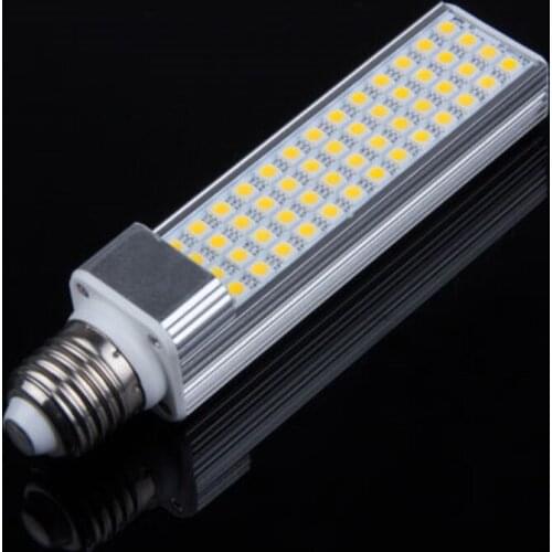 1PCS 12W G24/E27 LED Plug Light 180degree 52LED Chips Horizontal Spotlight Plug Lamp AC85-265V 110V 220V Warm White/Cold White