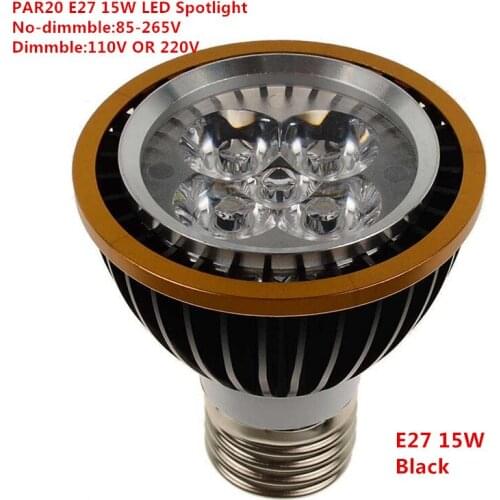 10PCS/Factory Sale LED PAR20 Bulbs E27 5*3W Warm White/Cold White/White 110V 220V Dimmable LED PAR 20 P20 Spotlights Lamps