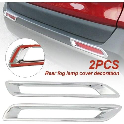 2Pcs Car Chrome Bumper Reflector Auto Fog Light Surrounds Cover For Toyota RAV4 2019 - 2021