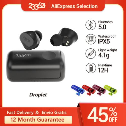 Droplet Bluetooth Headphones 4.1g Lightweight Mini True Wirless Earphones Game Headsets 12hour Playtime IPX5 Waterproof Earphone