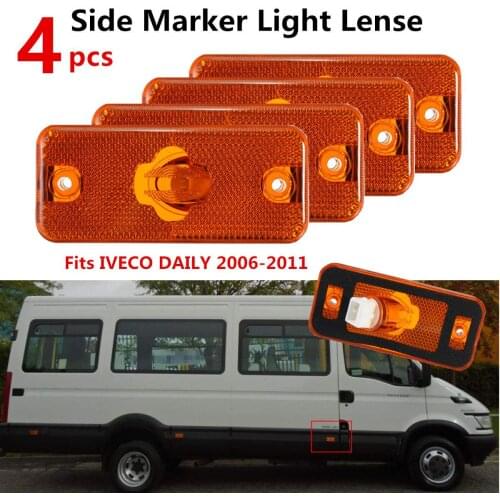 10x Turn Signal Lights Side Marker Indicator Lamps Amber Lens Left/Right For Iveco Daily 2006 2007 2008 2009 2010 2011