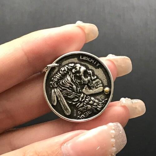 Bohemia Fashion Skull Pendant Necklace Geometry Punk Vintage Jewelry For Men Hip Hop Party Birthday Gift Domineering Choker